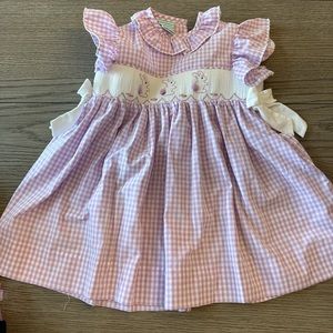 Southern sunshine purple gingham Easter dress. 2T.